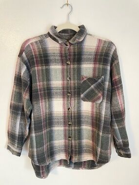NY JEANS brand textured flannel size large 100% cotton